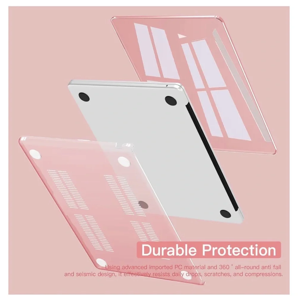 Clear Pink MacBook Shell Case